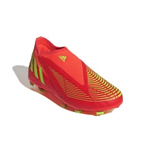 adidas Fussballschuhe Predator Edge.3 Laceless FG (ohne Schnürsenkel, für feste Böden, Naturrasen) solarrot Kinder